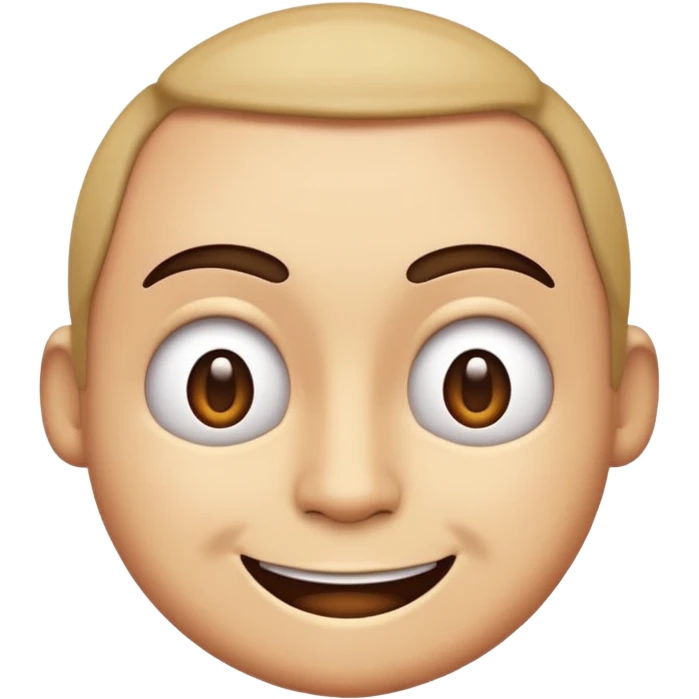 simple emoji face with the vibe of 'yikemike', featuring a mischievous smile and raised eyebrow emoji