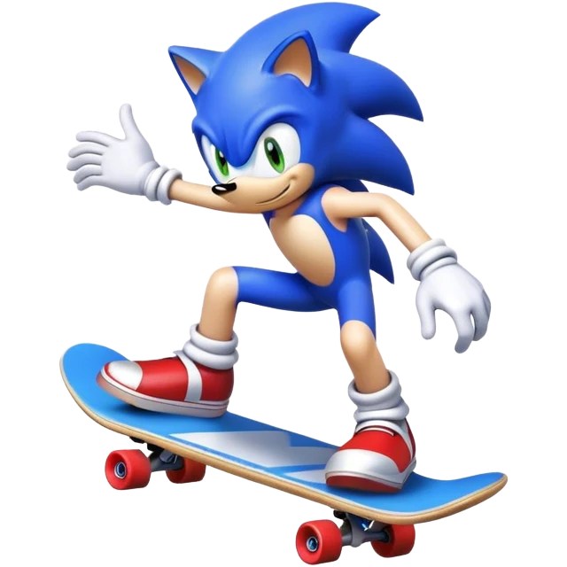 sonic on skateboard emoji
