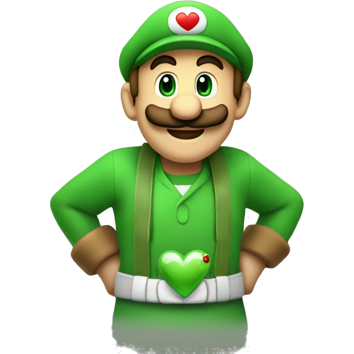 Luigi with heart emoji