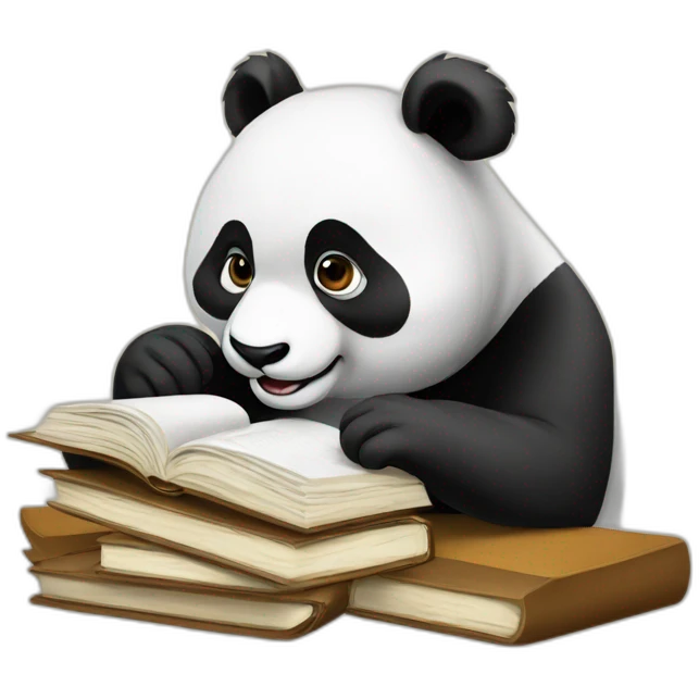 panda studying emoji