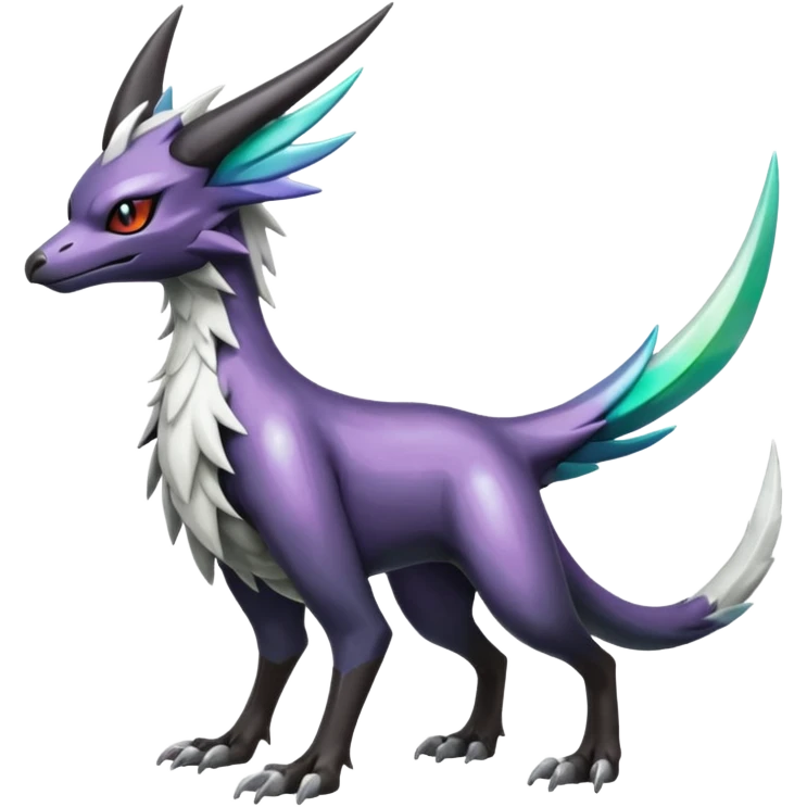 Shiny Noivern-Mightyena-Silvally-Fakémon-hybrid-creature (full body)  emoji