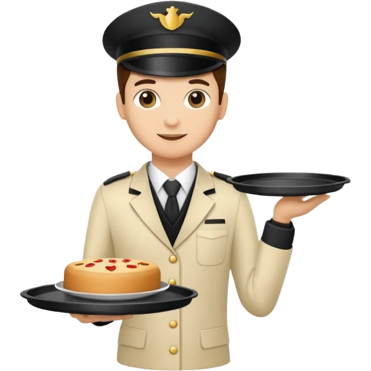 Caca con traje de valet emoji