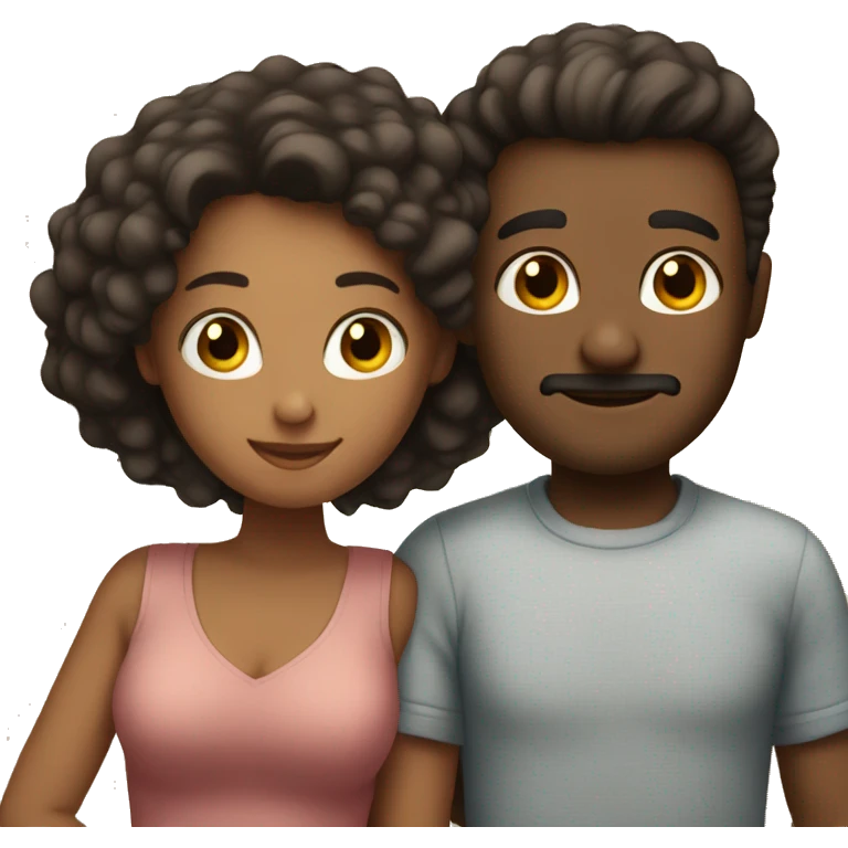 Man and women cuddles emoji