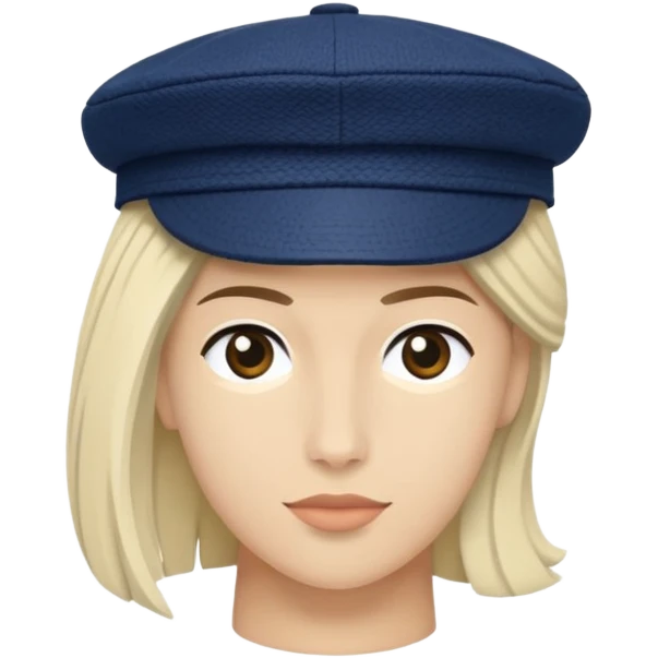 Navy blue Brixton fiddler cap hat emoji
