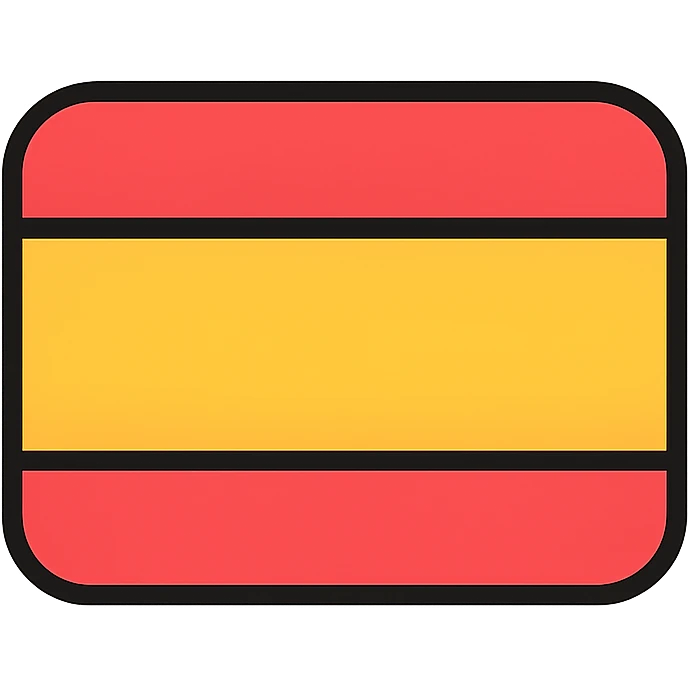 flag of Spain, modern colors, no coat of arms, clean design, vector style emoji