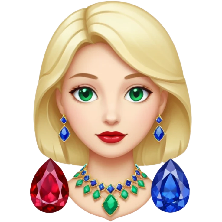 gem lover woman with gem accessories excessive amount emoji