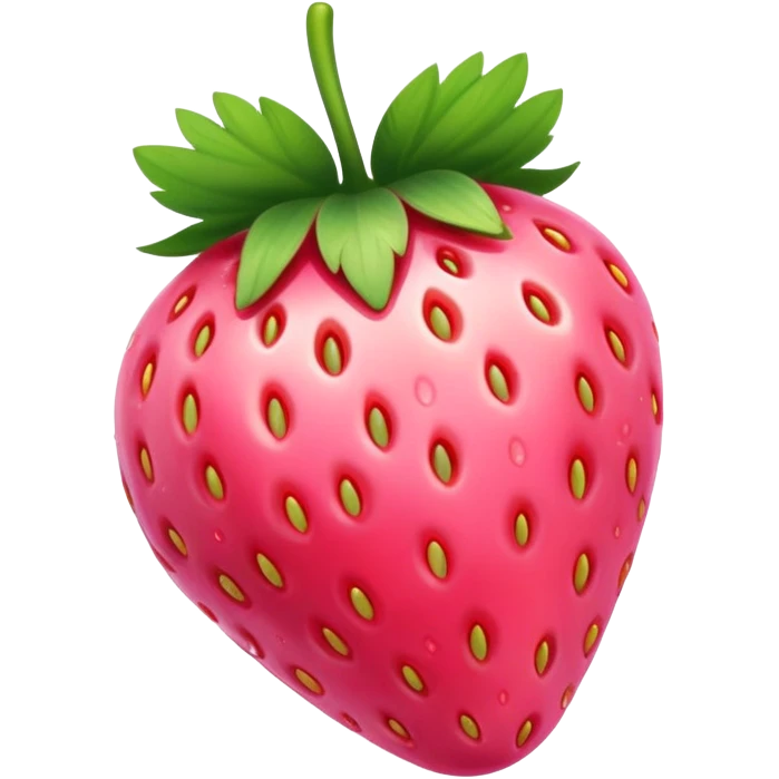 Pink strawberry emoji