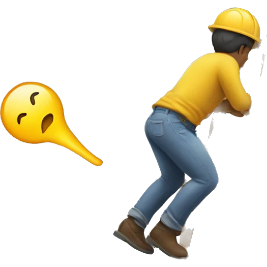 a falling person next to a ladder emoji