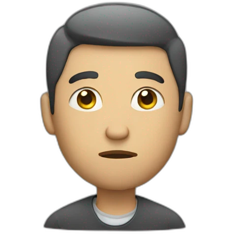 man with thinking face emoji