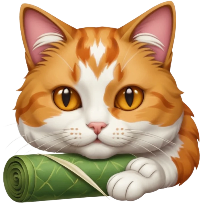 Cat rolling a joint emoji