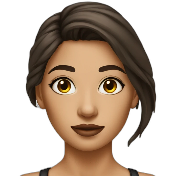 femme brune piercing nez emoji