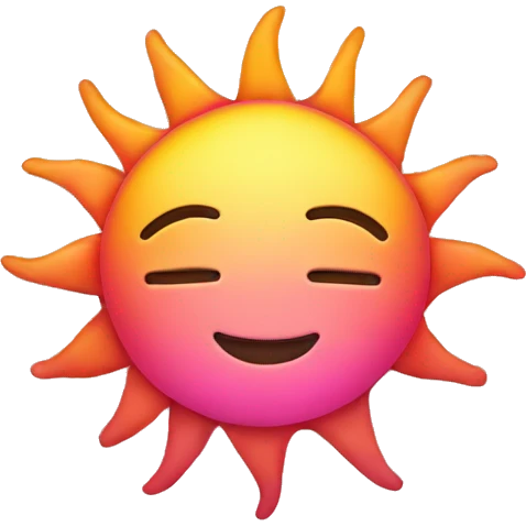 a sun that is halfway set, pink and orange, just the sun emoji