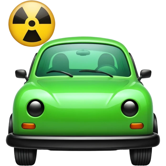 Create an emoji car color radioactive green. emoji