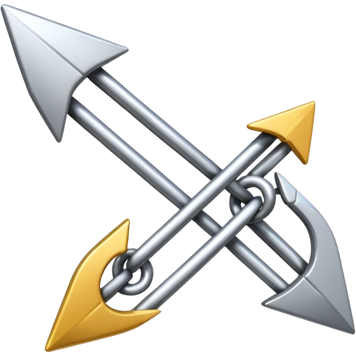 iOS-style emoji of a chain link where one link transforms into a rightward arrow, symbolizing targeted marketing and forward strategy emoji