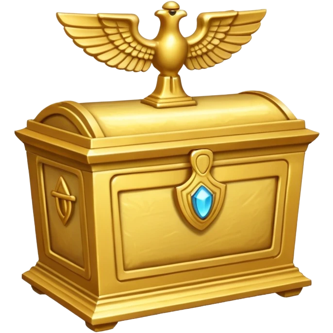 Ark of the Covenant, ancient artifact, golden, mysterious aura emoji