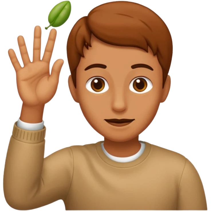 Flicking a bean emoji