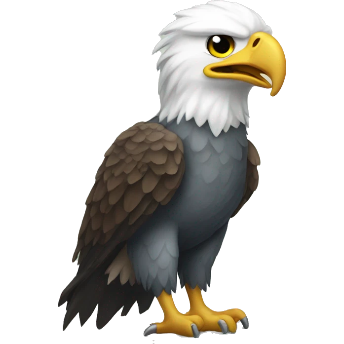 Alien bald eagle emoji