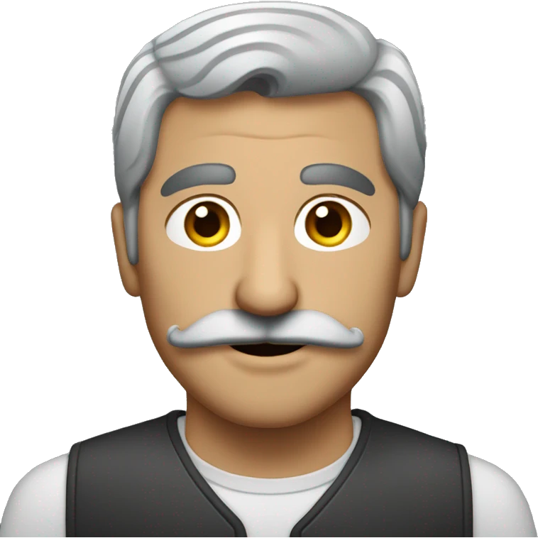 semi-gray-haired Armenian with a mustache emoji