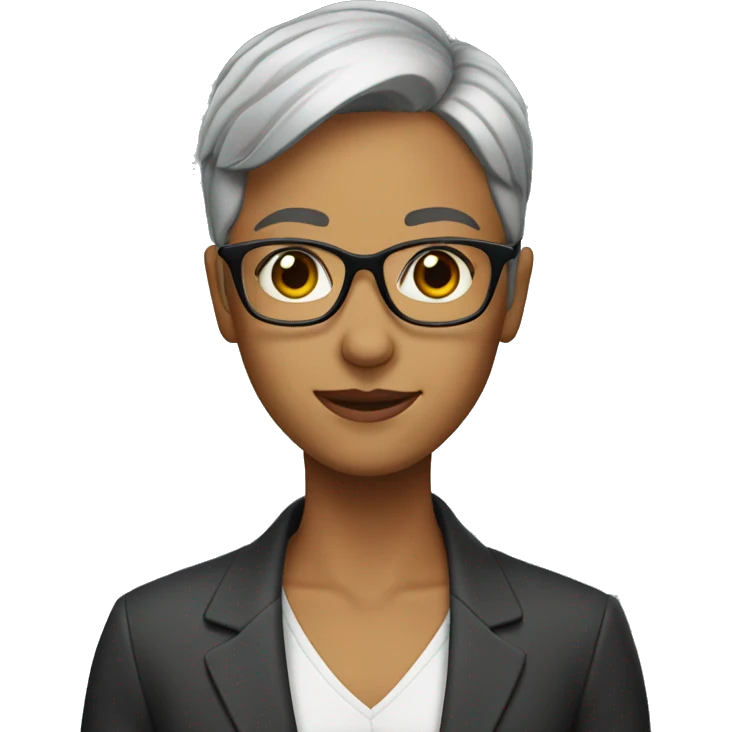 Teacher,short hair, glasses emoji