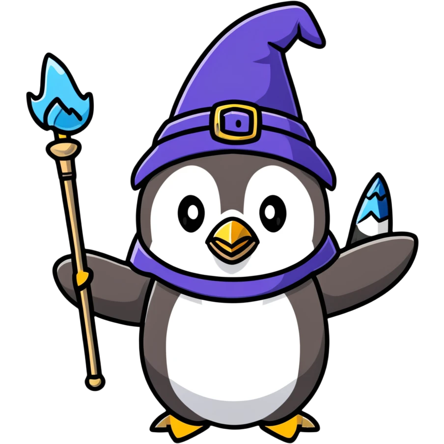 penguin wizard emoji
