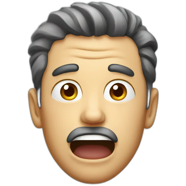 Man drooling with shock expression  emoji