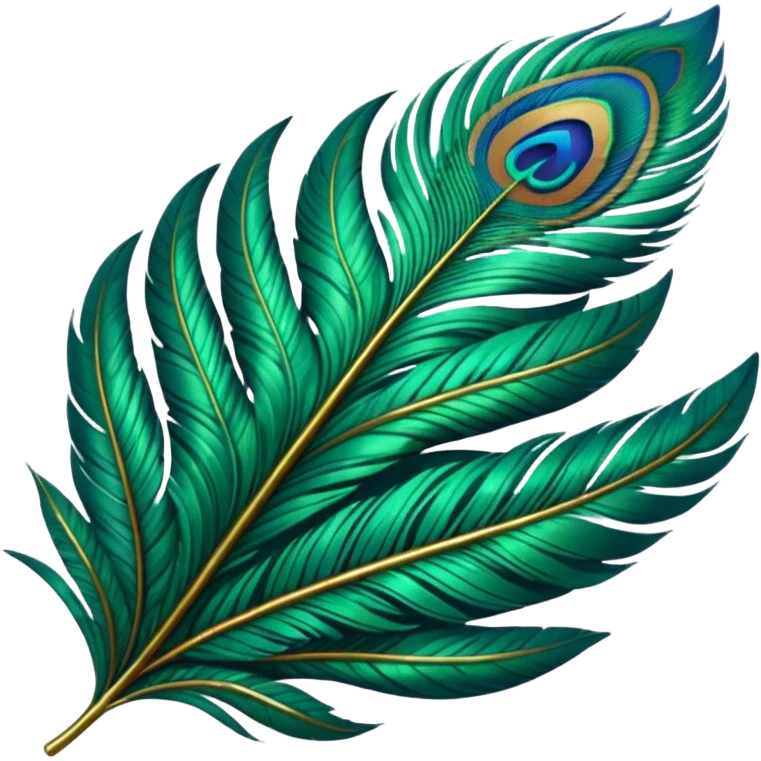 Peacock Feather leaf similar like this emoji
