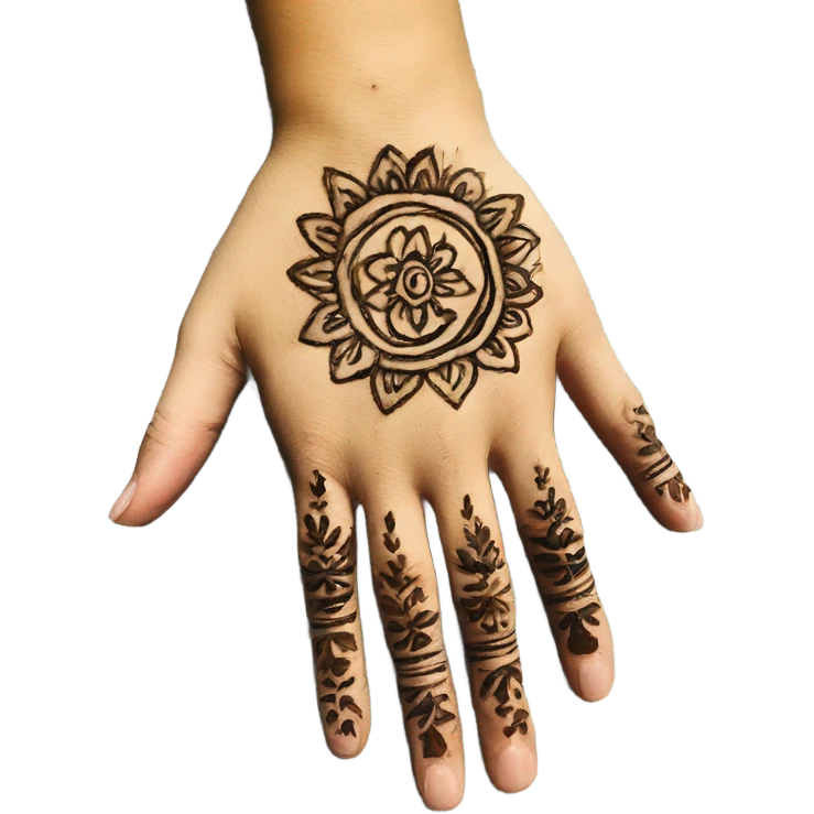 Simple henna on palm emoji