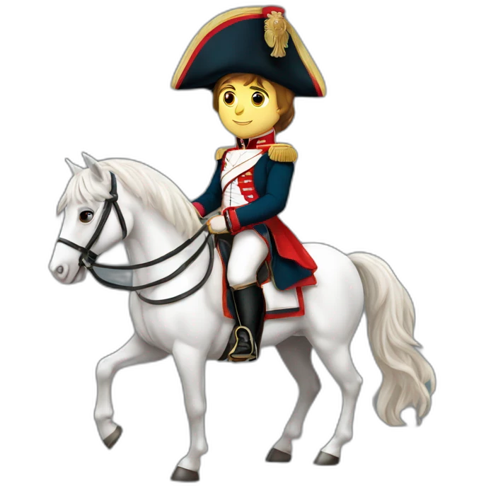 young napoleon on white horse emoji