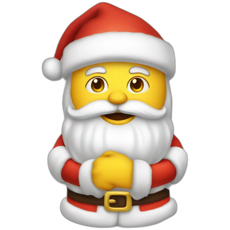 yellow santa claus emoji