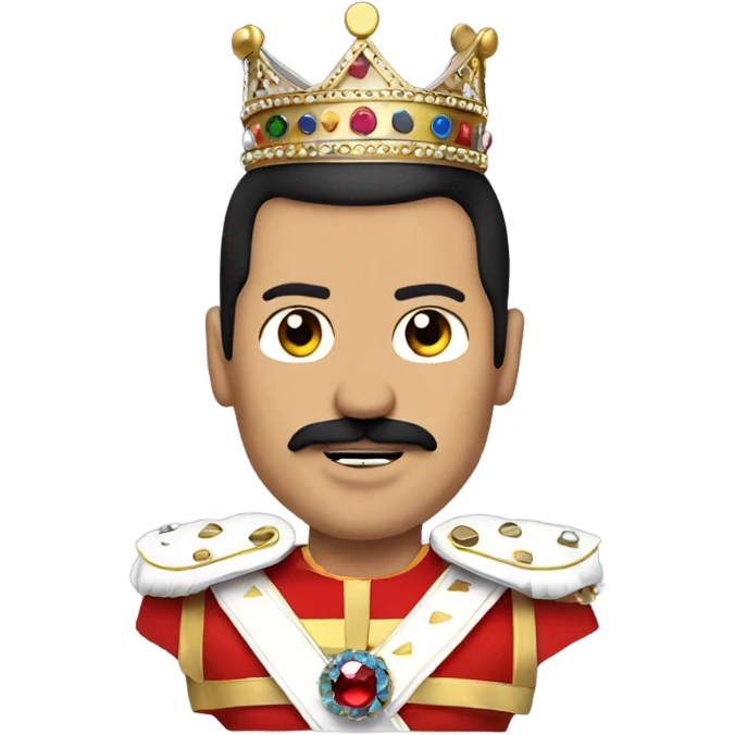 freddie mercury wearing a crown emoji