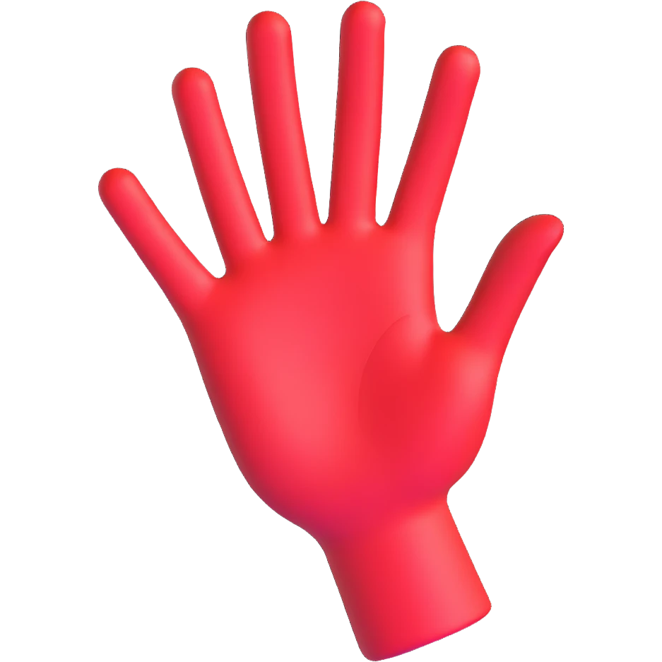 stop hand emoji