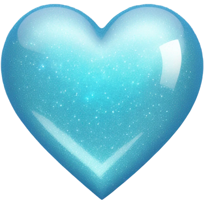 light blue sparkly heart emoji