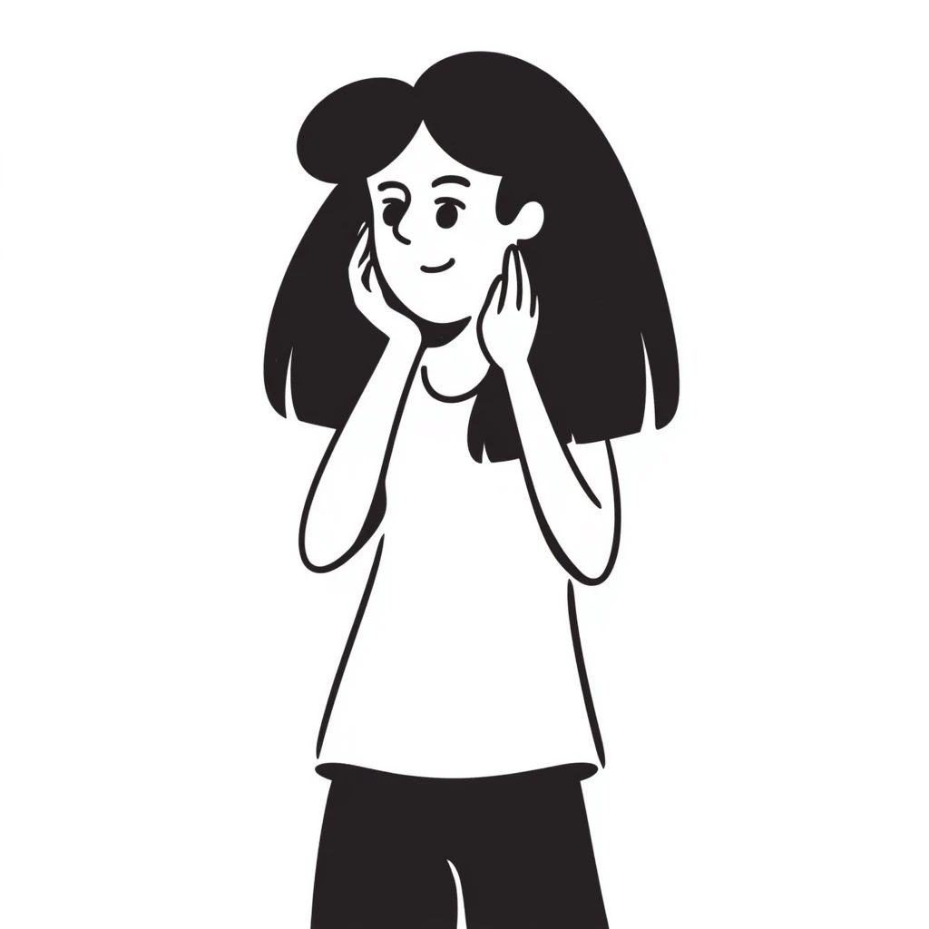 pretty girl with straight black hair emoji