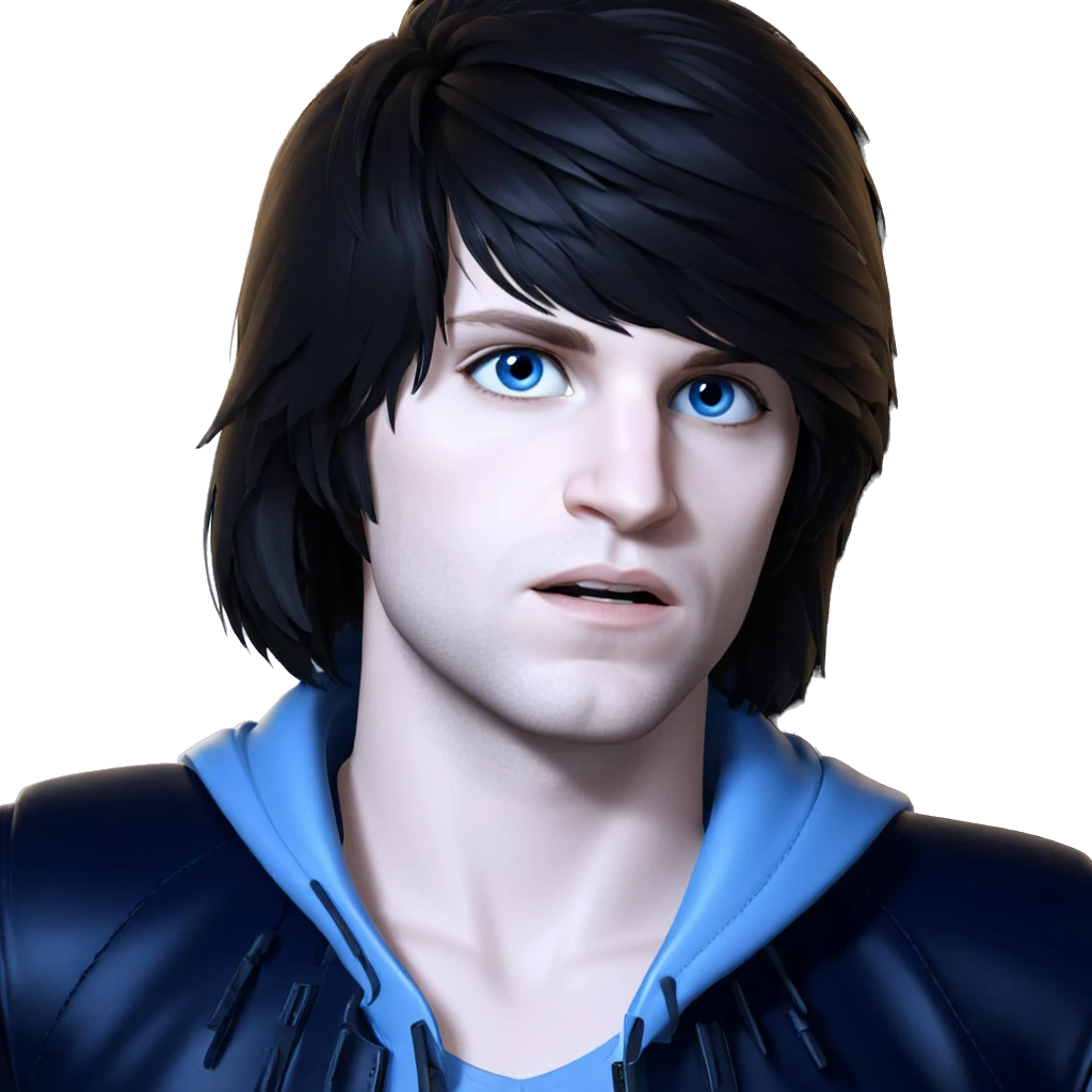 blue eyed girl in leather emoji