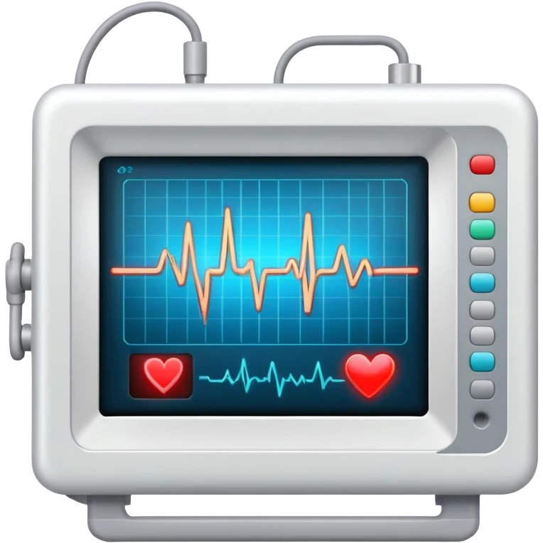 electrocardiogram monitor emoji