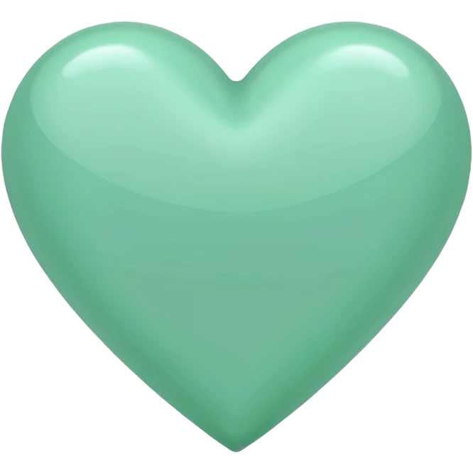 mint green heart  emoji