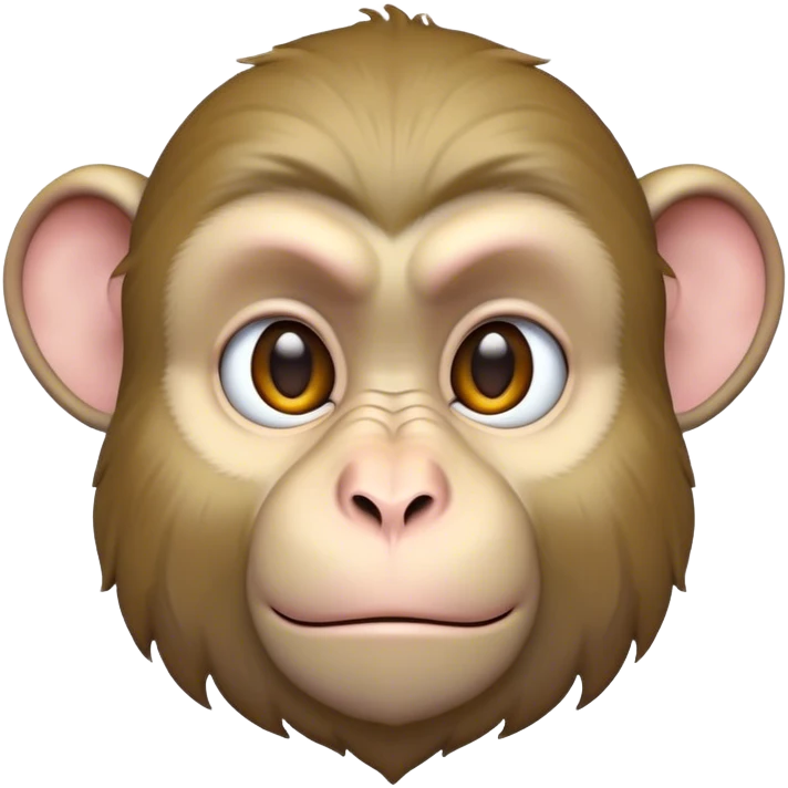 Cinematic Noble Macaque Portrait Emoji, Poised and regal, with a smart, agile build and expressive, deep-set eyes, adorned with soft, detailed fur and a dignified expression, Simplified yet sharp and sophisticated features, highly detailed, glowing with a soft, natural radiance, high shine, intelligent and commanding, stylized with an air of primate nobility, focused and alert, soft glowing outline, capturing the essence of a watchful and confident guardian that appears ready to leap out of the screen with effortless authority! emoji