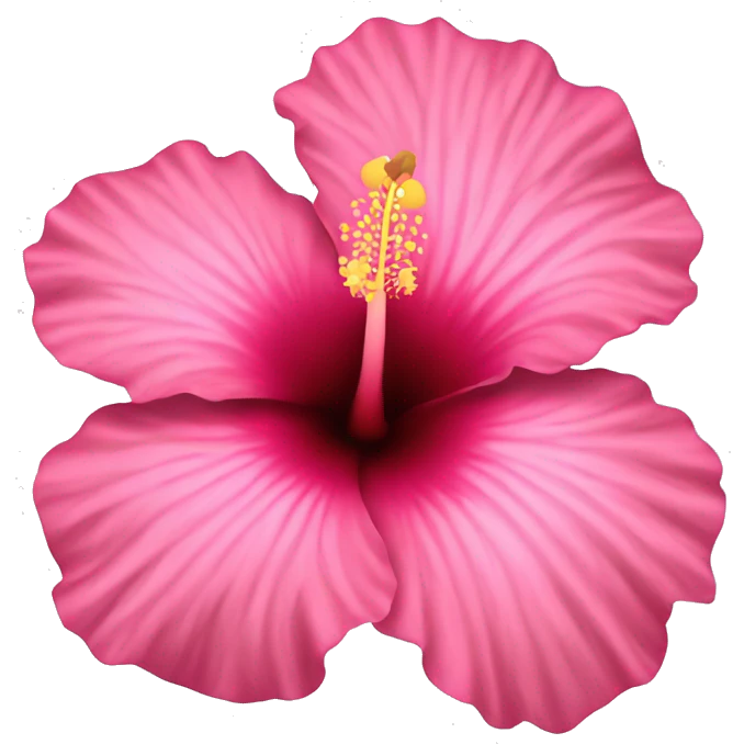 Pink hibiscus flower emoji