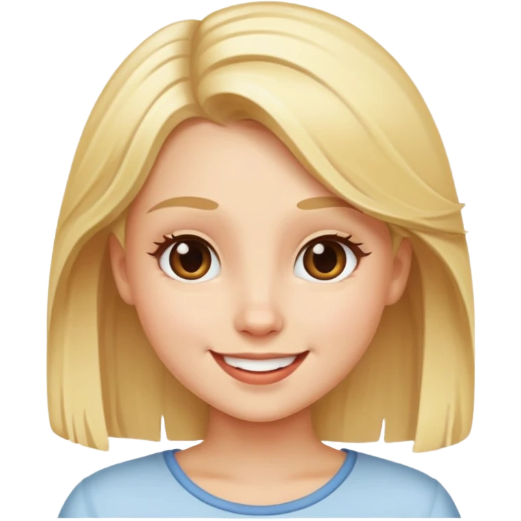 Blonde girl happy emoji