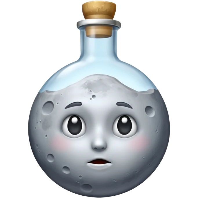 moon knocked over like dropped flask emoji