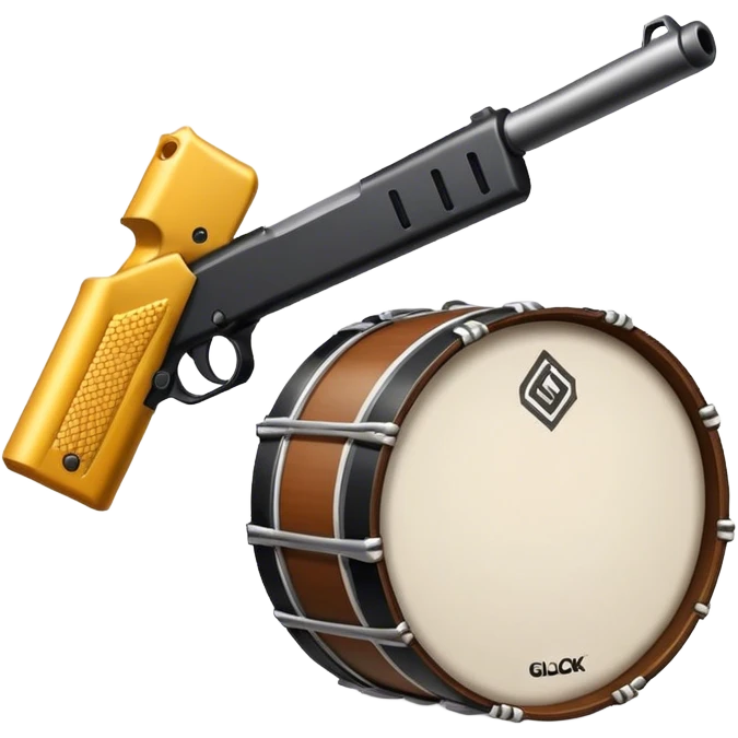 Glock with drum  emoji