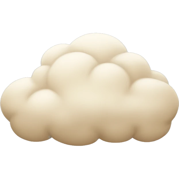 Beige cloud emoji