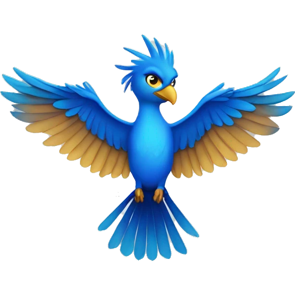 blue phoenix bird emoji