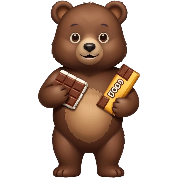 A bear with chocolate emoji