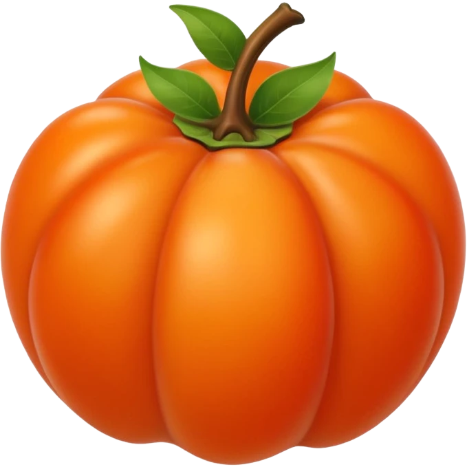 persimmon fruit smooth emoji