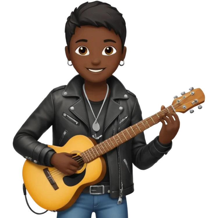 concert black Cable reels connected do a guitar emoji