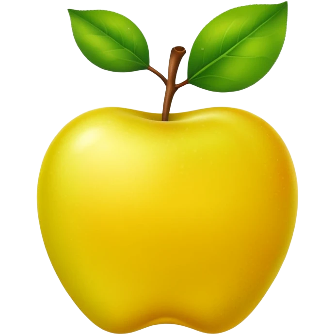 Yellow apple green leaf flush emoji