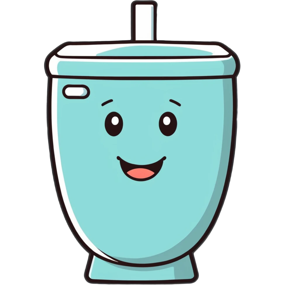 skibidi toilet character, winking, cartoon style emoji