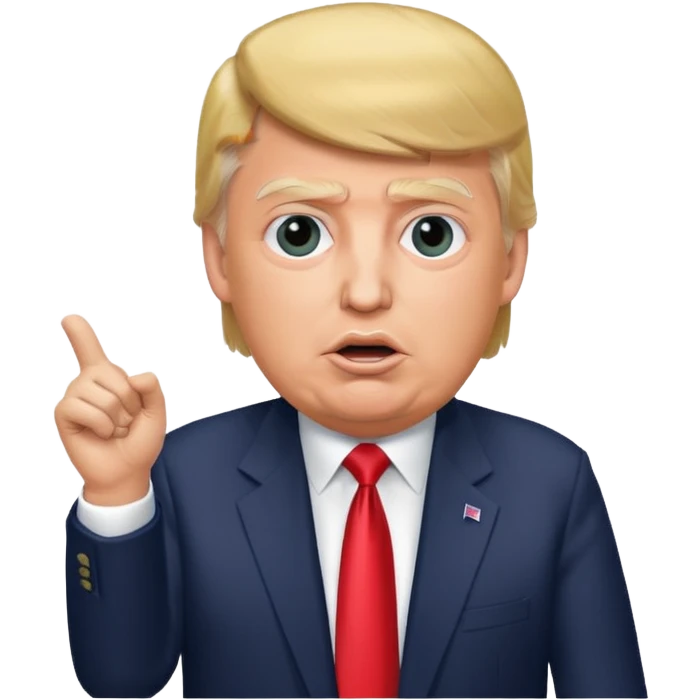 Donald Trump speaking at a rally emoji
