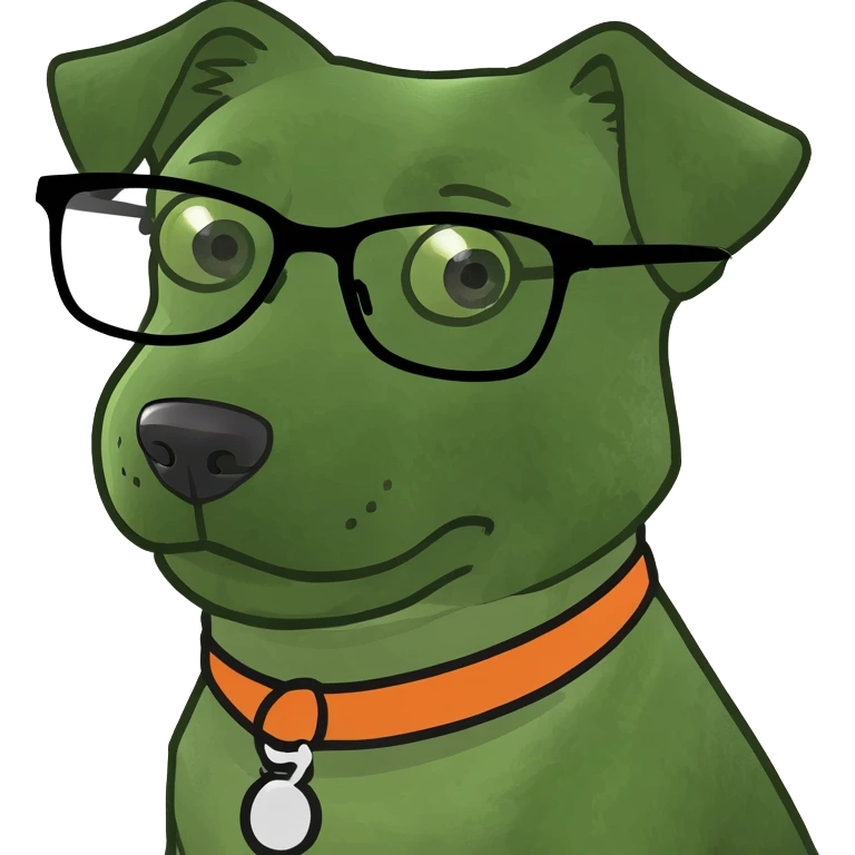 Perro con lentes emoji